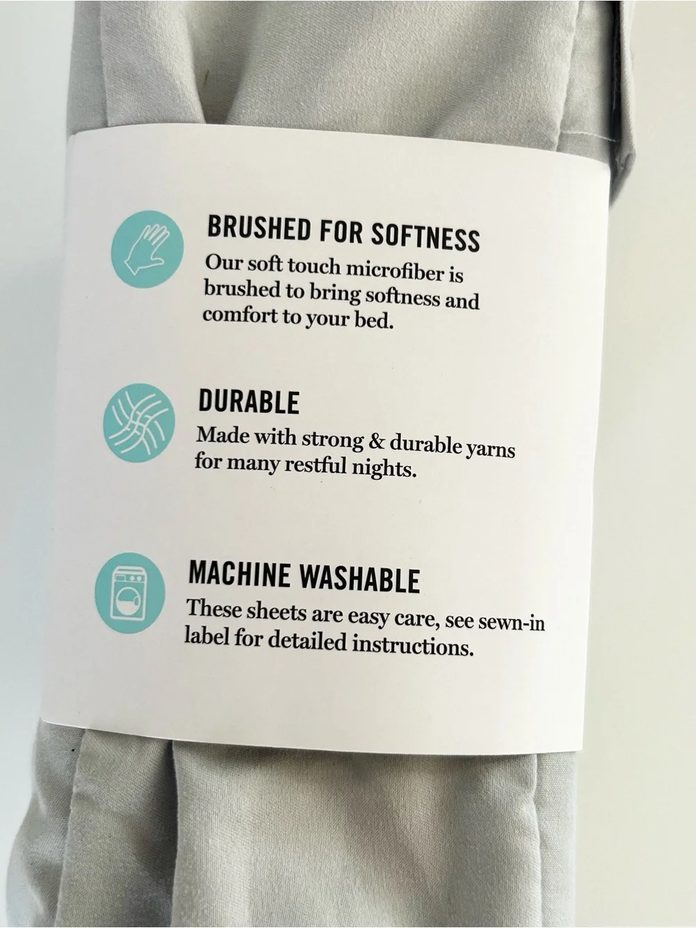 NEW! Martha Stewart Gray Queen Bed Sheet Set